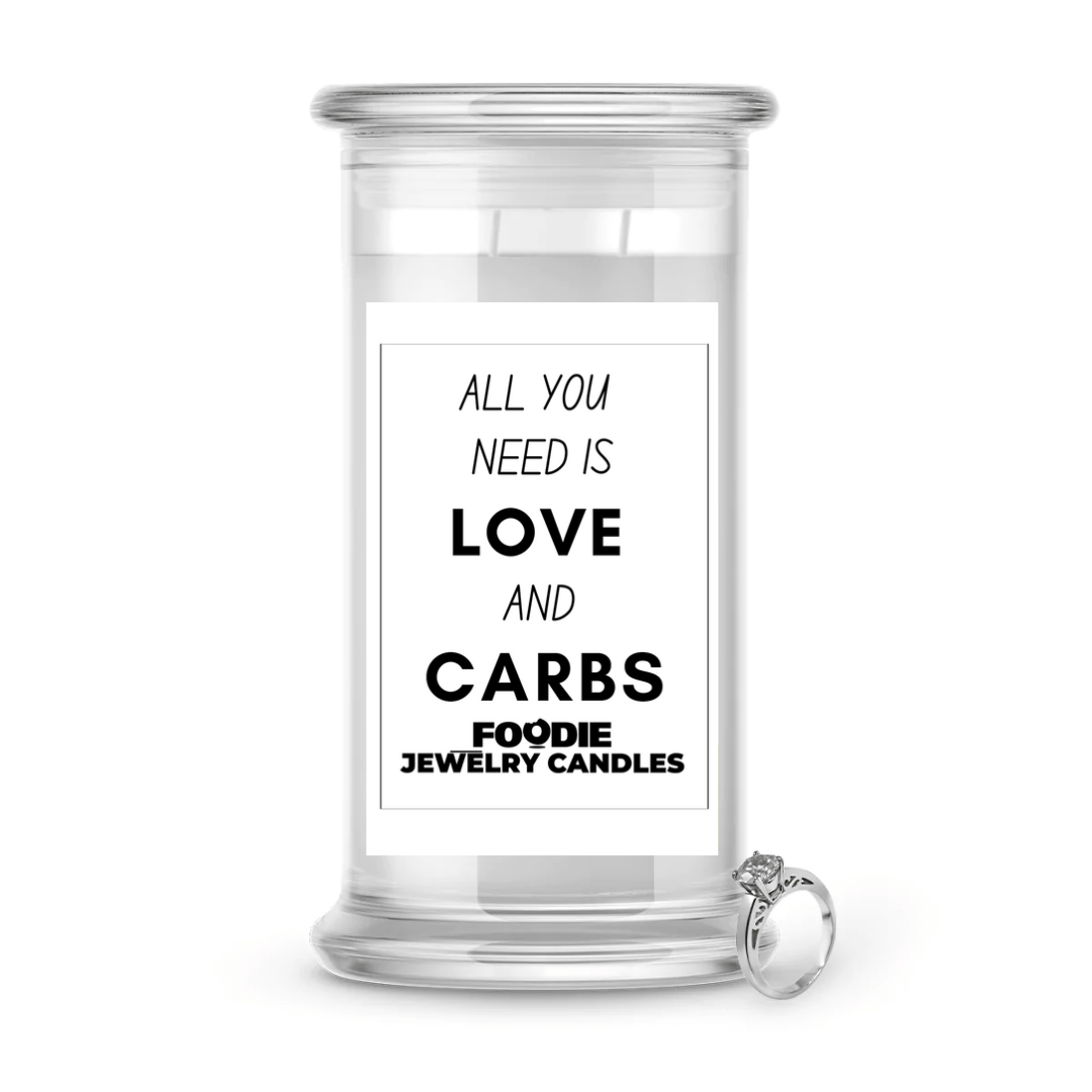 All you need is love and carbs | Foodie Jewelry Candles