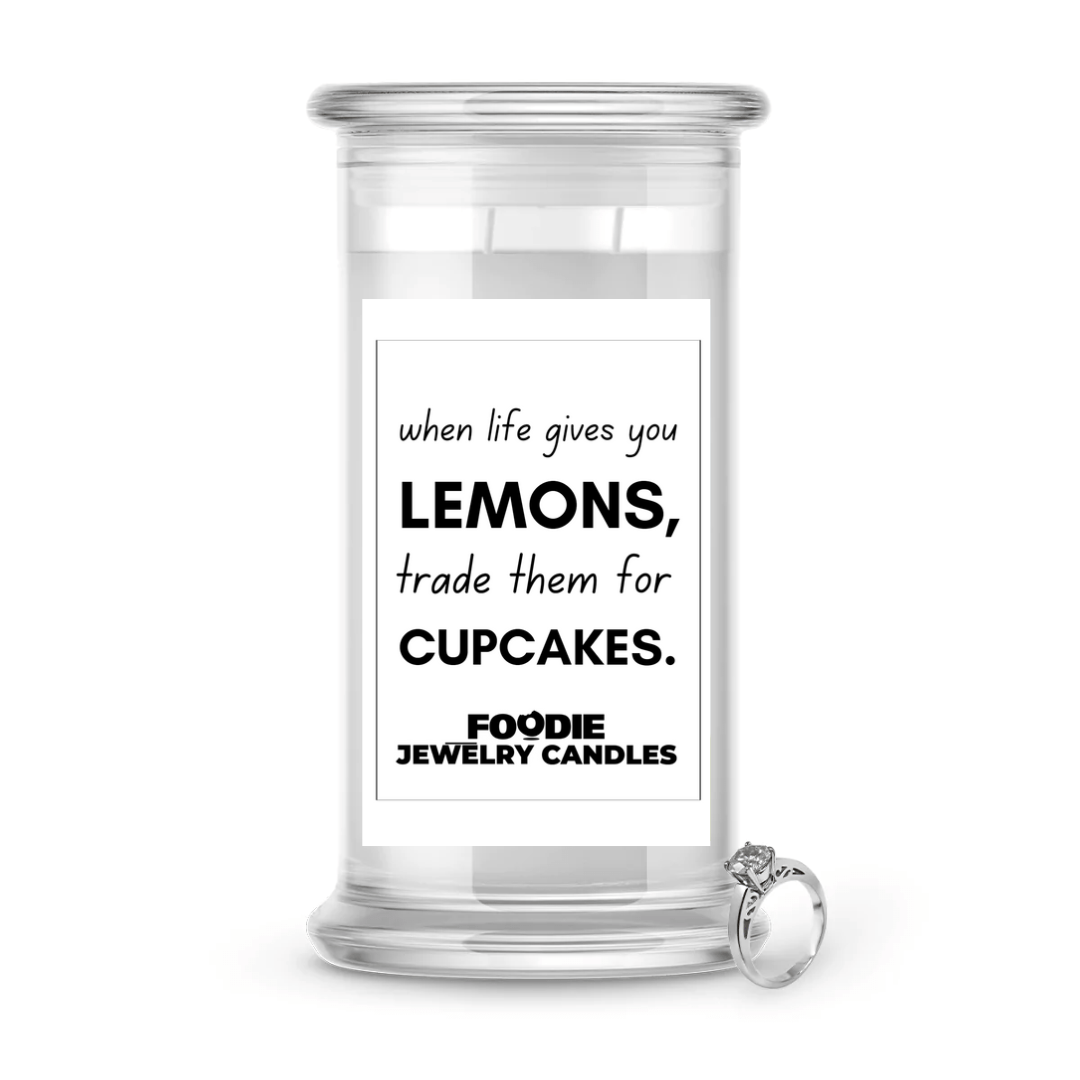When life gives you lemon, trade them for cupcakes | Foodie Jewelry Candles
