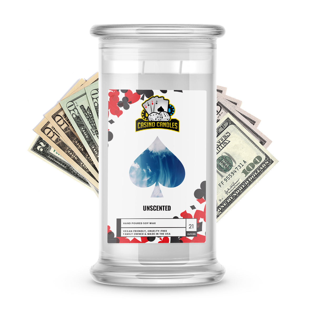 Unscented | Cash Casino Candles