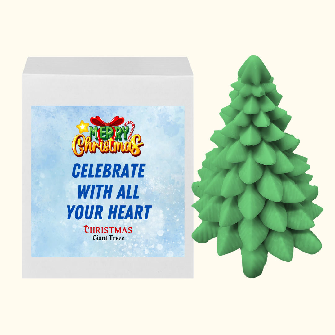 Merry Christmas Celebrate with all your heart | Christmas Giant Tree