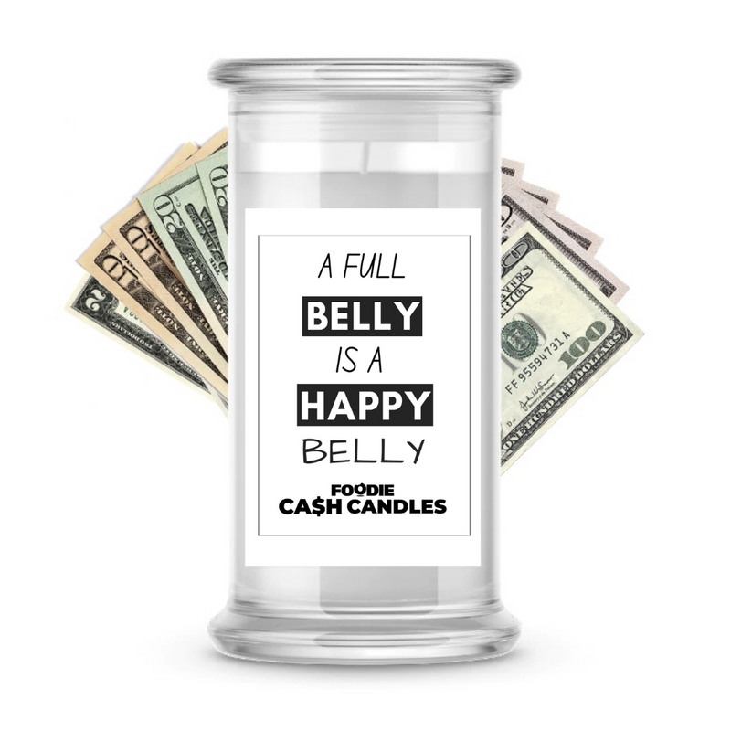 A Full Belly is a Happy Belly | Foodie Cash Candles