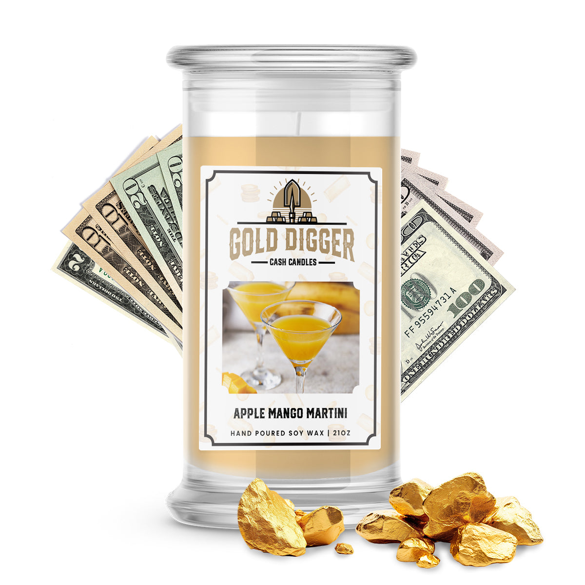 Apple Mango Martini Gold Digger Cash Candle