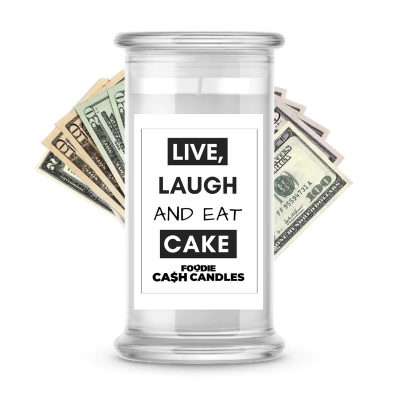 Live, Laugh and Eat Cake | Foodie Cash Candles