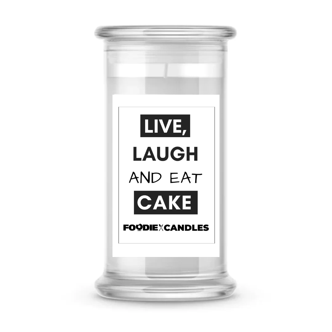 Live, Laugh and Eat Cake | Foodie Candles