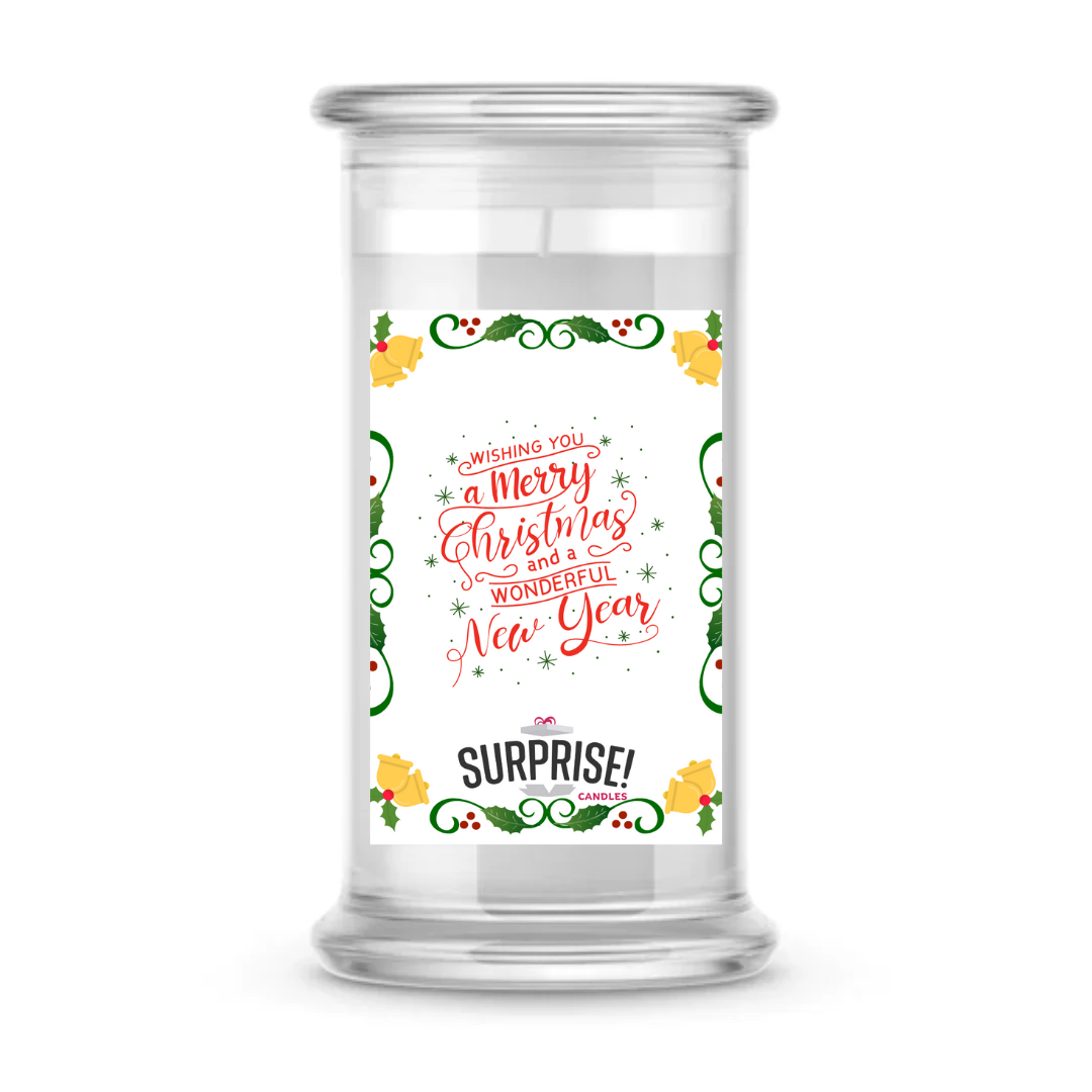 WISHING YOU A MERRY CHRISTMAS AND A WONDERFUL NEW YEAR MERRY CHRISTMAS CANDLE