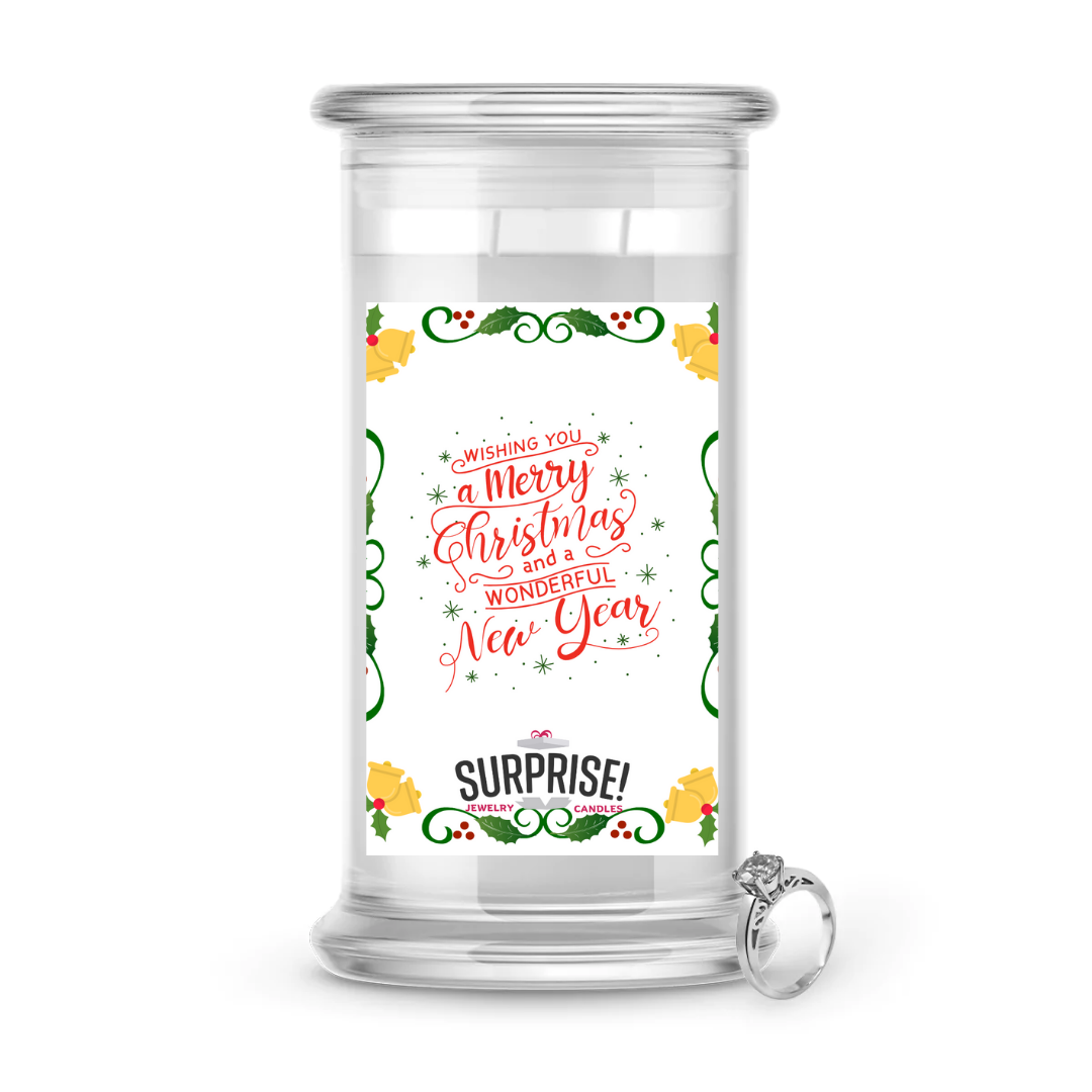 WISHING YOU A MERRY CHRISTMAS AND A WONDERFUL NEW YEAR MERRY CHRISTMAS JEWELRY CANDLE