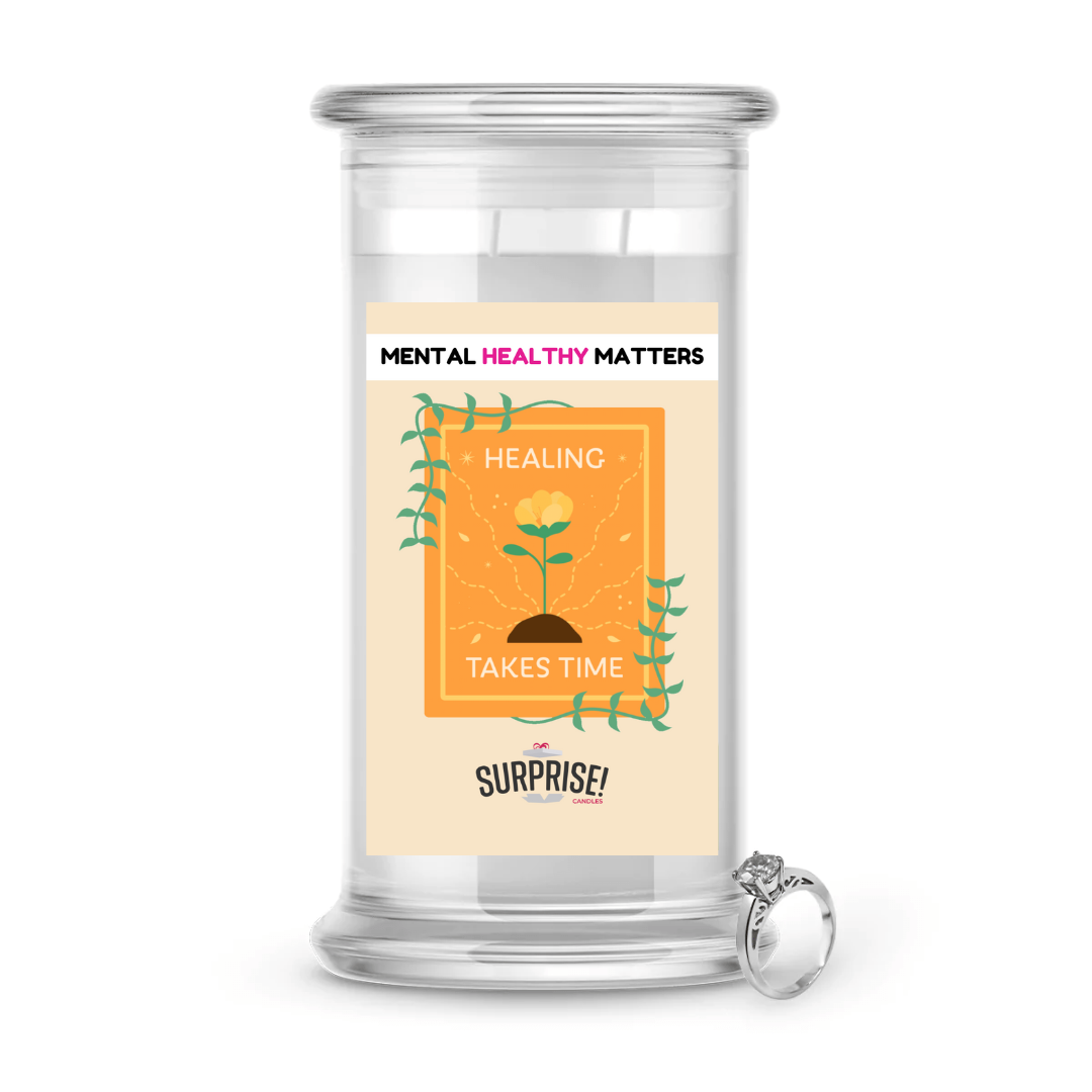 HEALING TAKES TIME | MENTAL HEALTH JEWELRY CANDLES