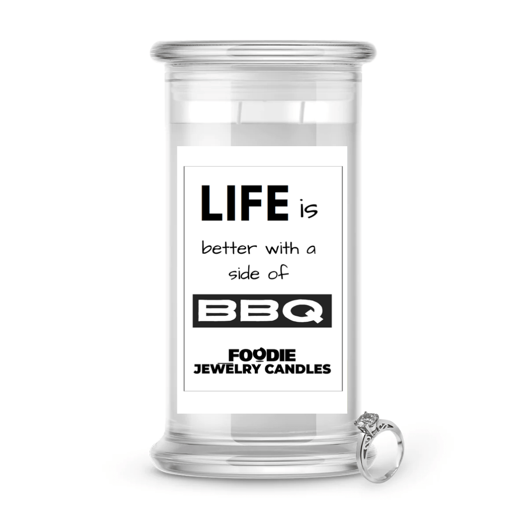 Life is better with a side of BBQ | Foodie Jewelry Candles