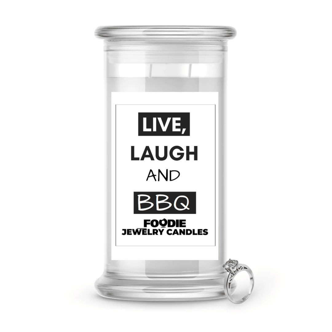 Live, Laugh and BBQ | Foodie Jewelry Candles