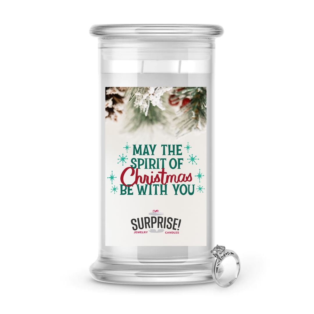 MAY THE SPIRIT OF CHRISTMAS BE WITH YOU MERRY CHRISTMAS JEWELRY CANDLE