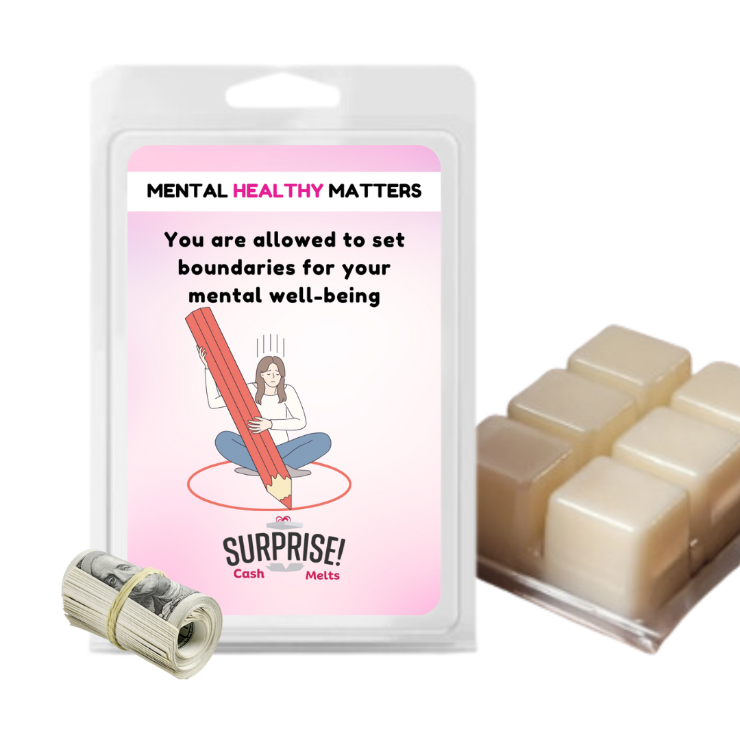 YOU ARE ALLOWED TO SET BOUNDARIES FOR YOUR MENTAL WELL-BEING | MENTAL HEALTH CASH WAX MELTS