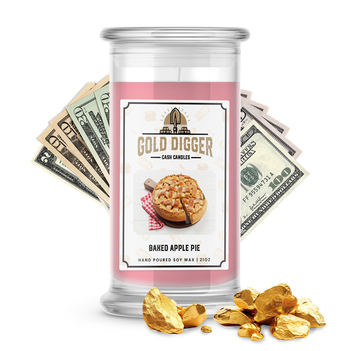 Baked Apple Pie Gold Digger Cash Candle