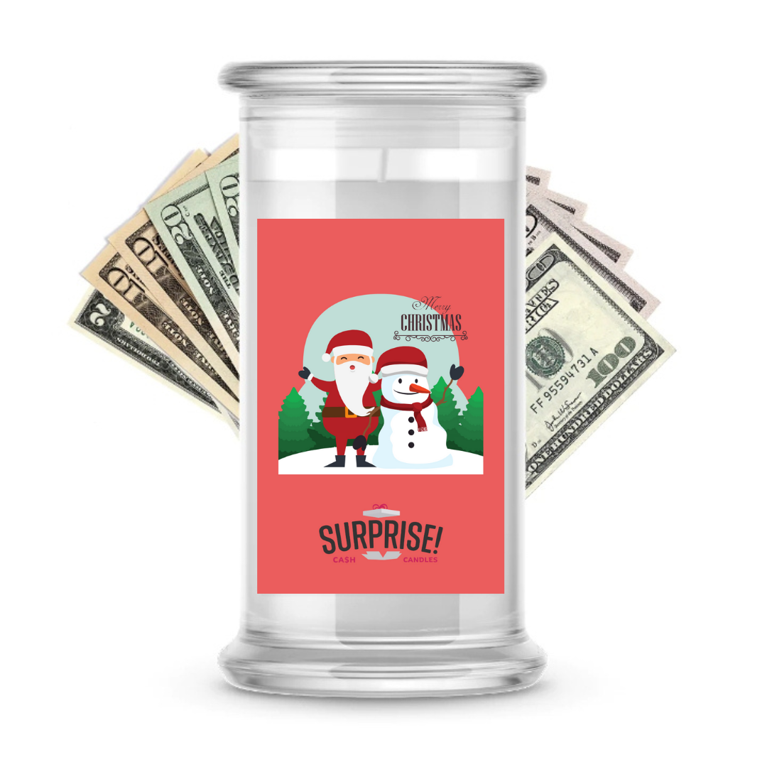 MERRY CHRISTMAS MERRY CHRISTMAS CASH CANDLE