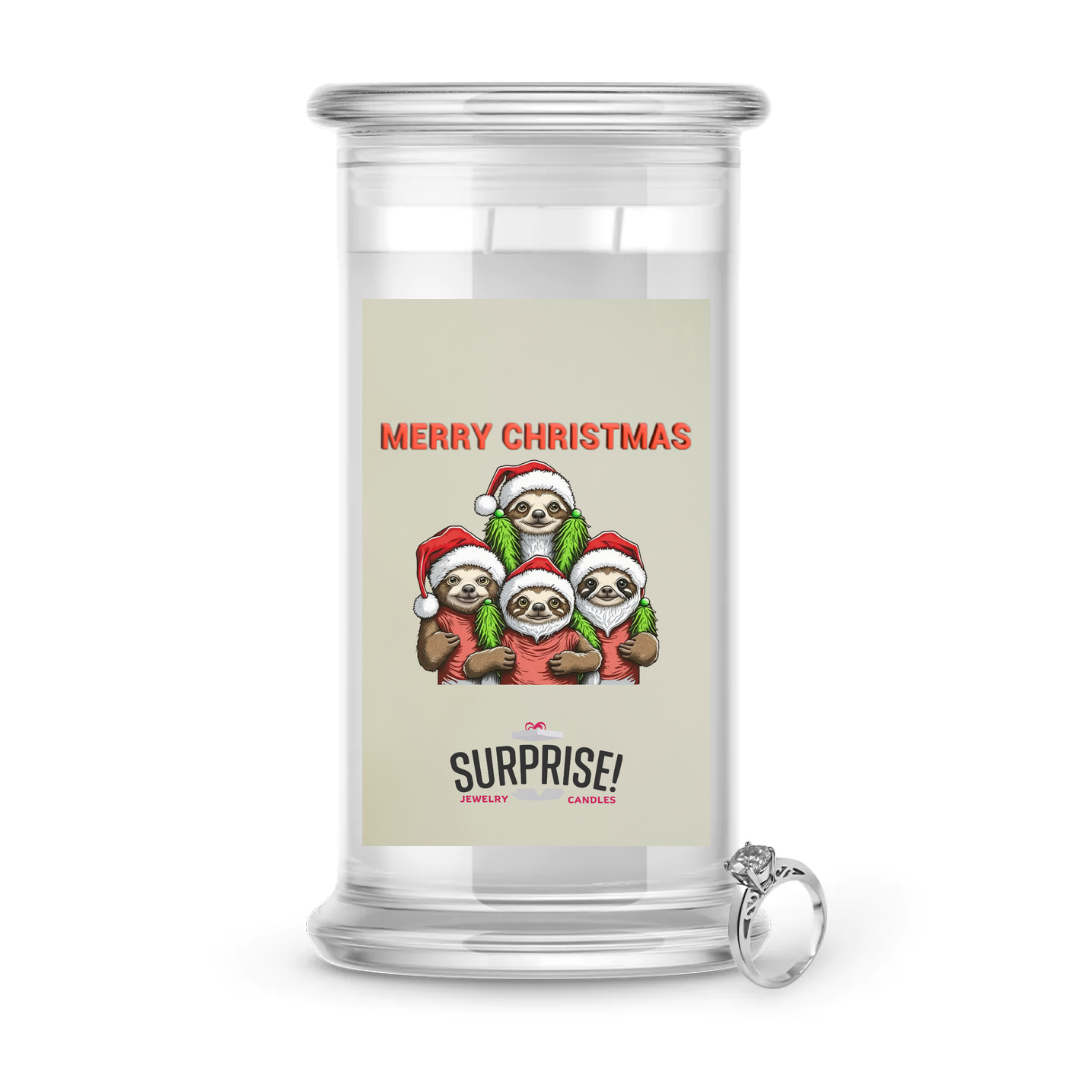 MERRY CHRISTMAS MERRY CHRISTMAS JEWELRY CANDLE