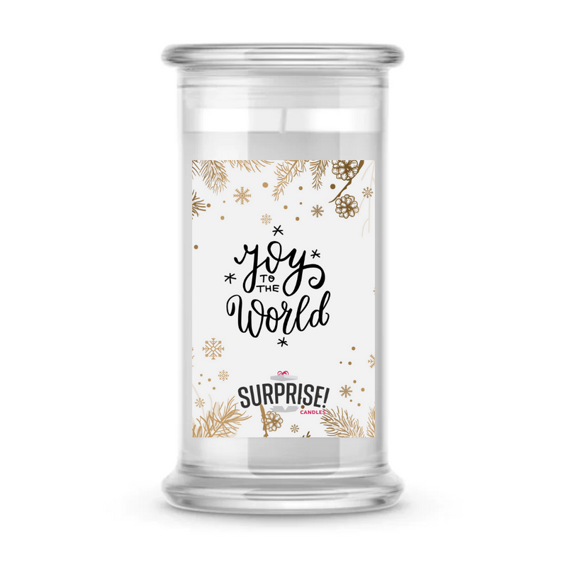 JOY TO THE WORLD MERRY CHRISTMAS CANDLE