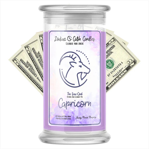 Capricorn Zodiac Cash Money Candle