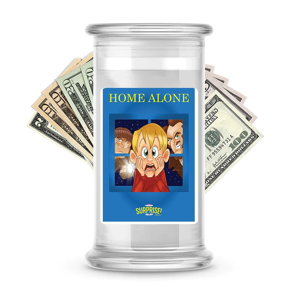 home alone movie cash candle