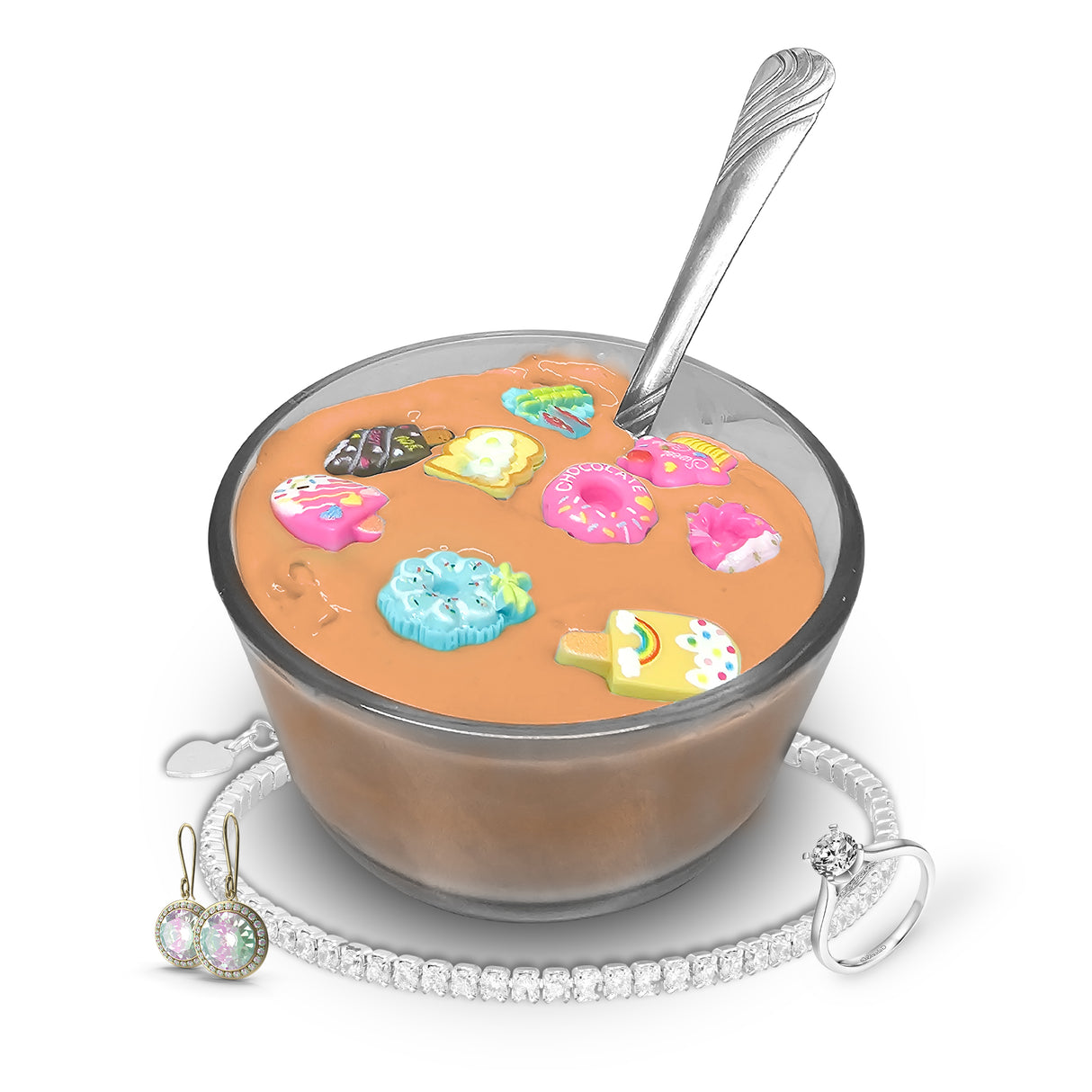 Just Peachy Jewelry Cereal Slime