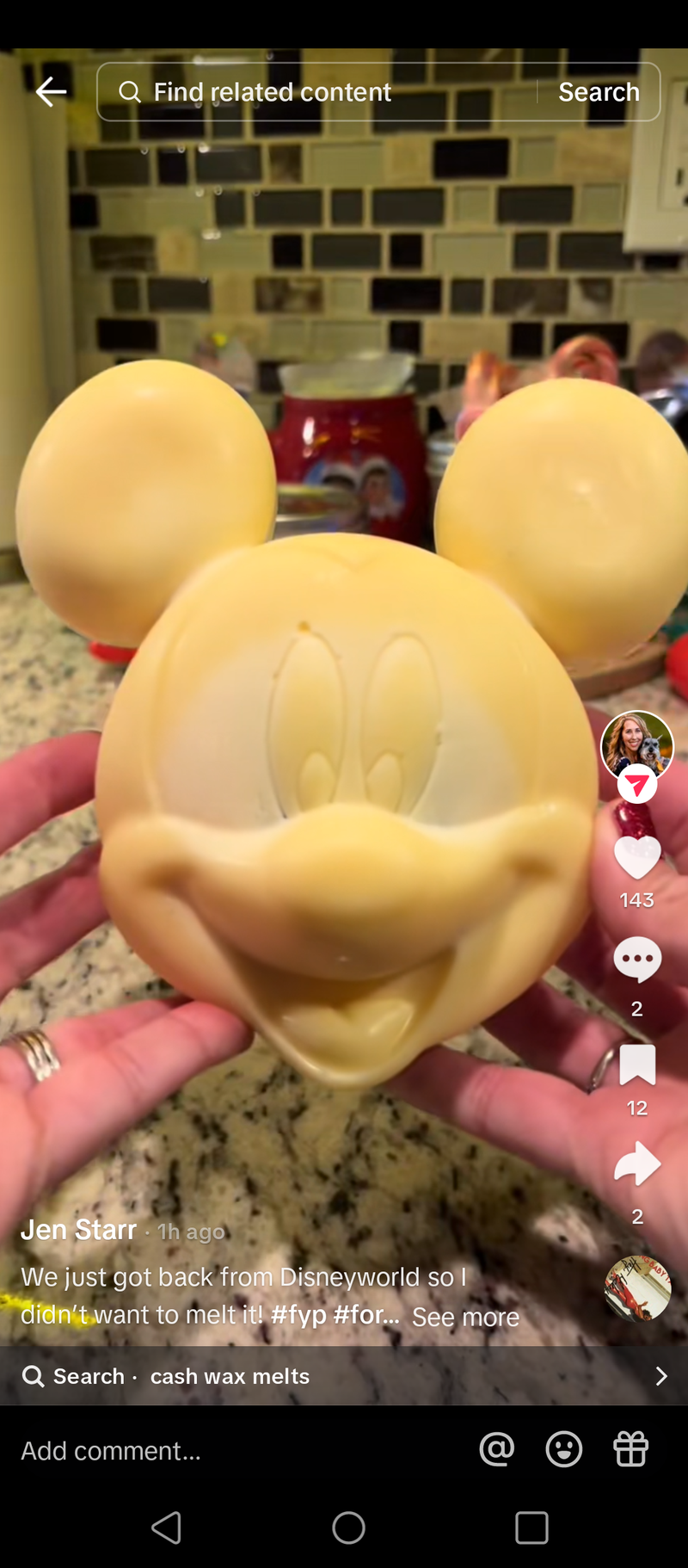 MICKEY MOUSE INSPIRED CASH WAX MELT (WORLDS LARGEST!)