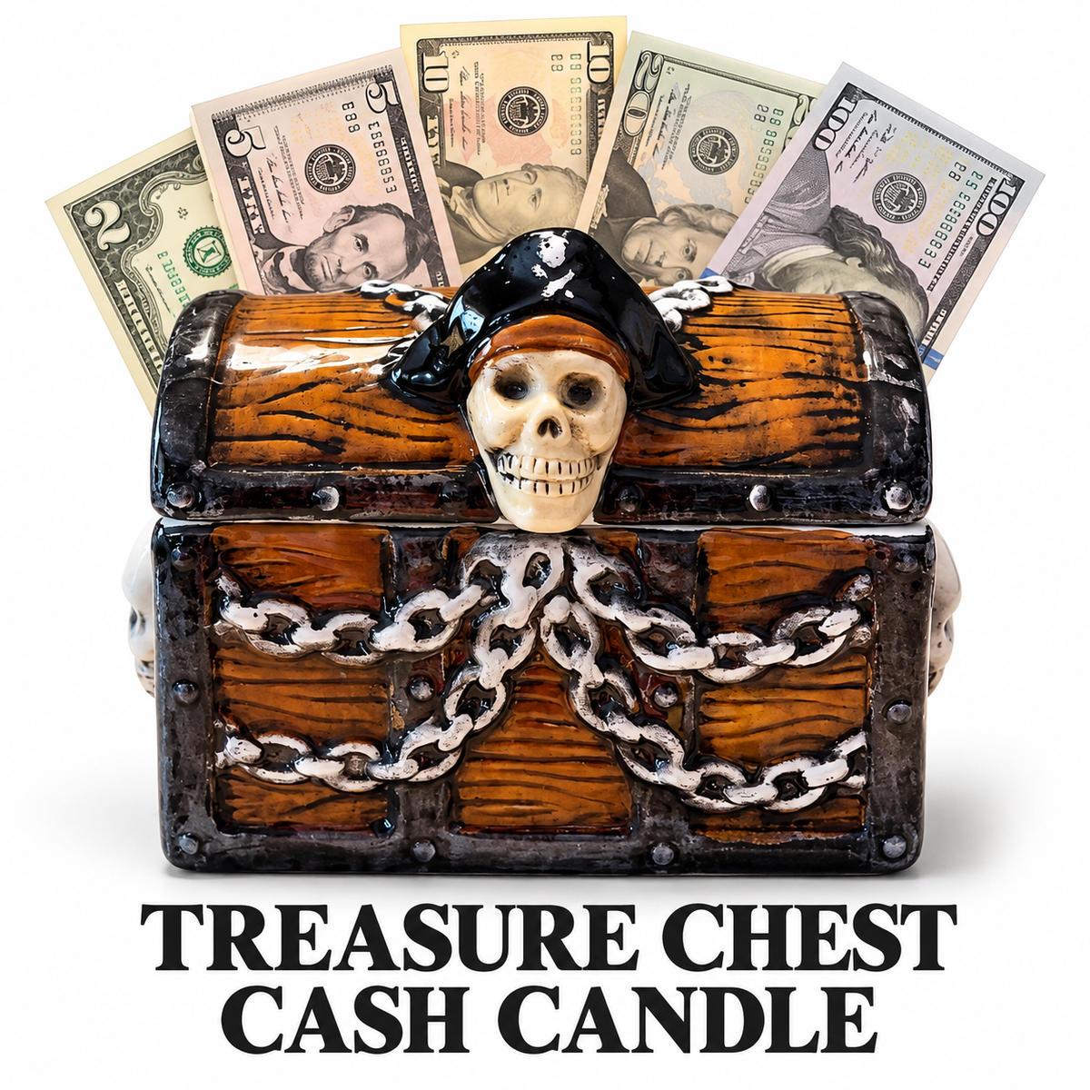 GIANT TREASURE CHEST CASH CANDLE (WORLD'S LARGEST!)