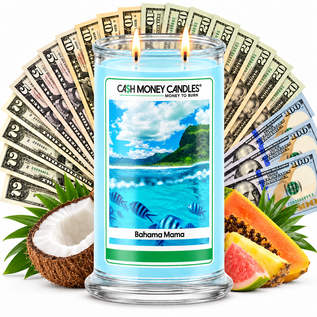 Bahama Mama Cash Money Candle