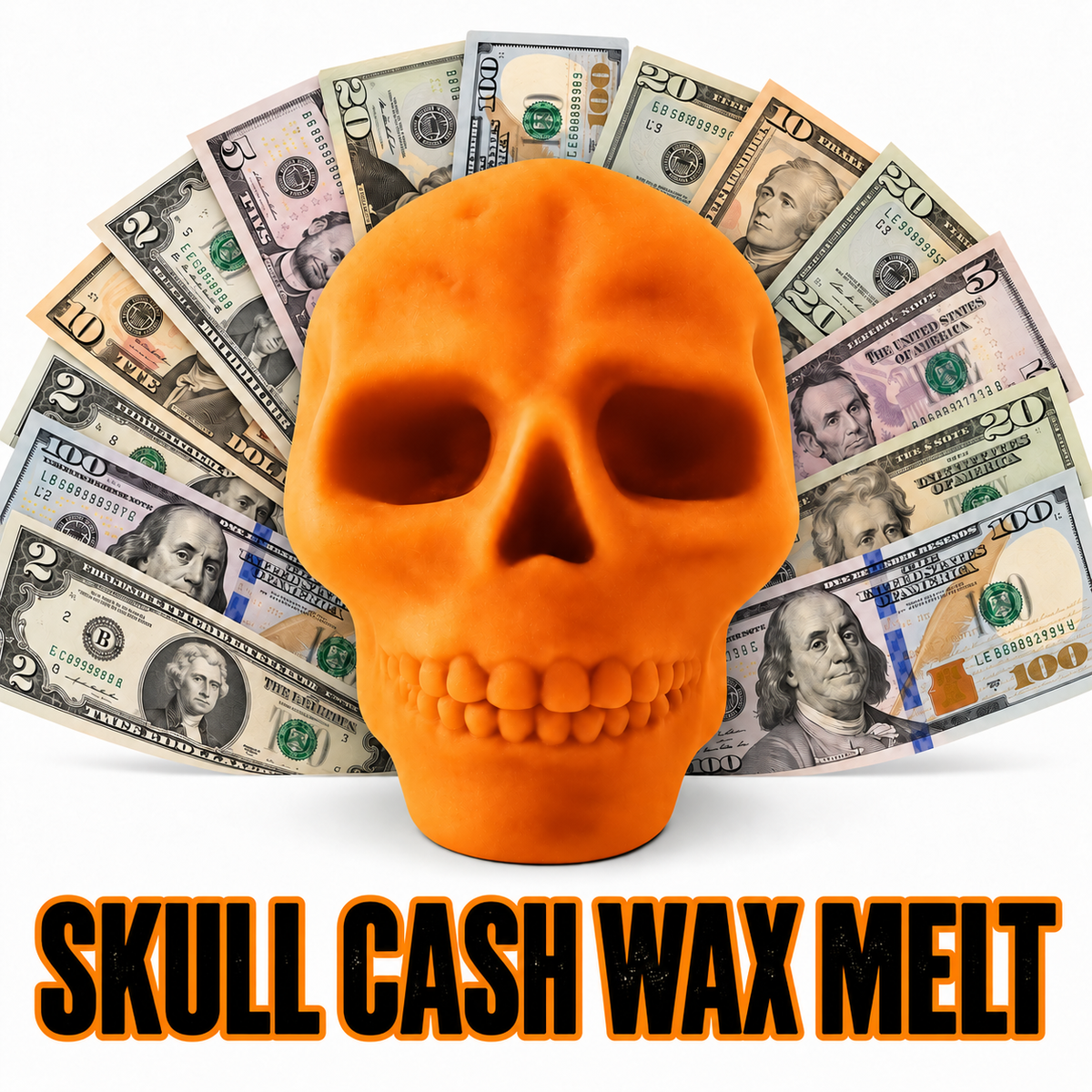 Giant Skull Shaped Cash Wax Melt