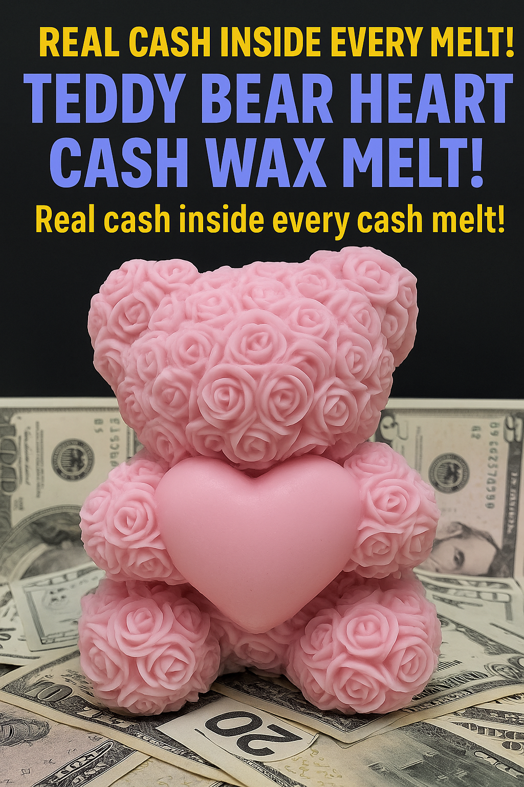Teddy Bear Holding Heart Cash Wax Melt