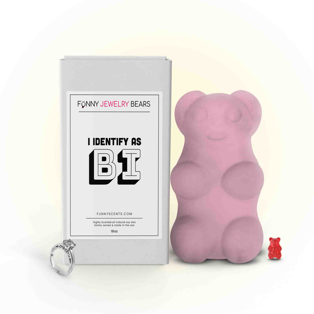I Identify As a BI Funny Jewelry Bear Wax Melts