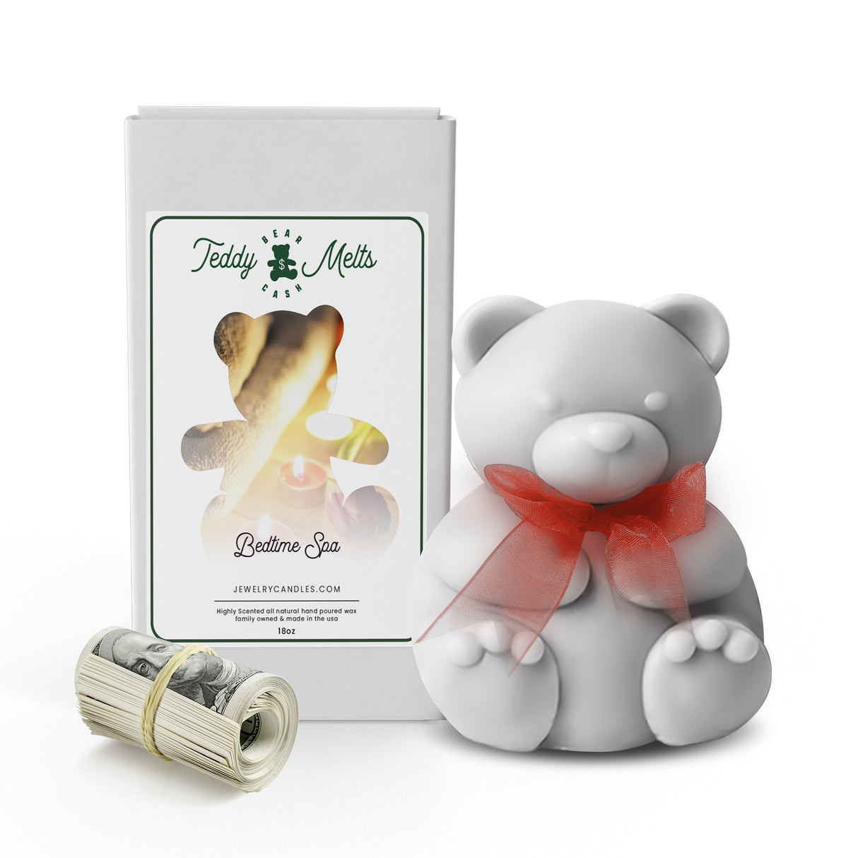Bedtime Spa Cash Money GIANT Teddy Bear Wax Melts