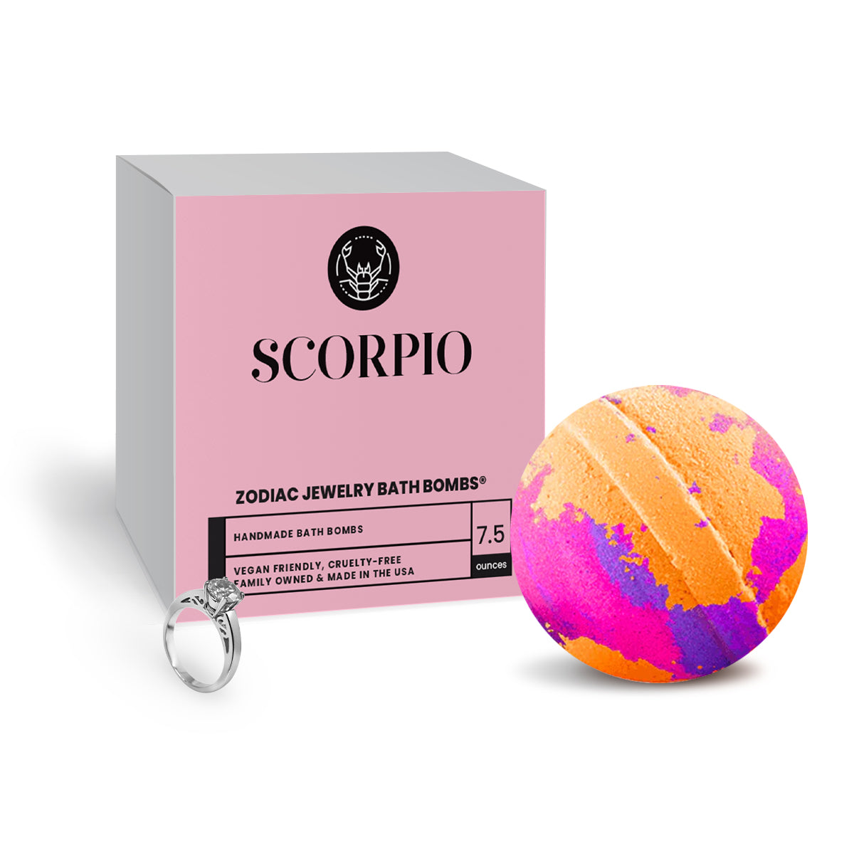 Scorpio Zodiac Jewelry Bath Bomb