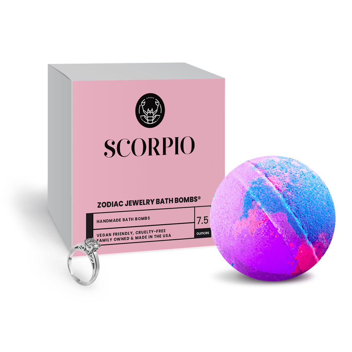 Scorpio Zodiac Jewelry Bath Bomb