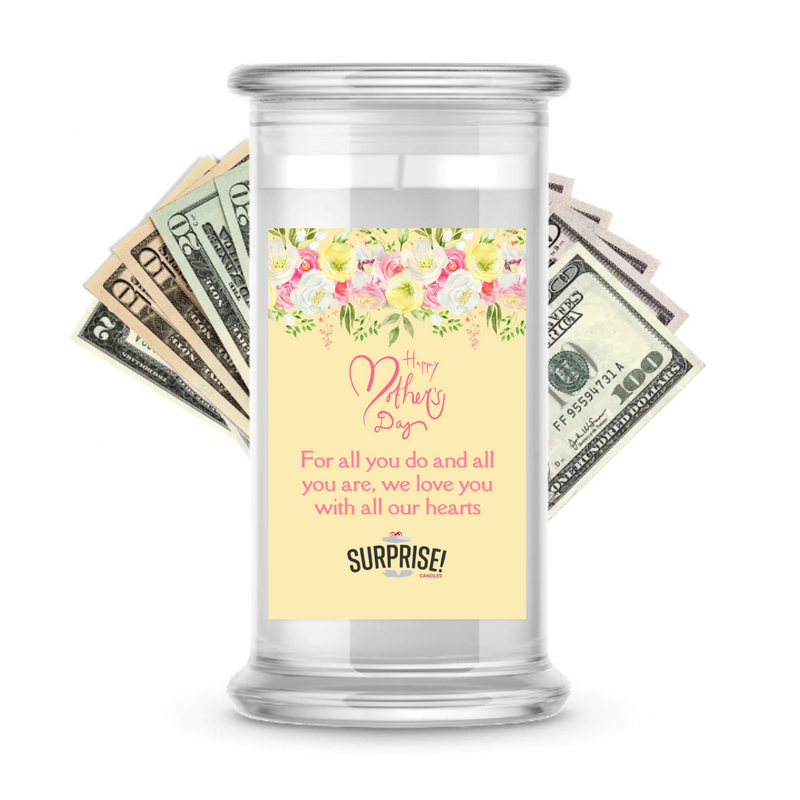 Happy Mother's Day  | MOTHERS DAY CASH MONEY CANDLES (yellow)