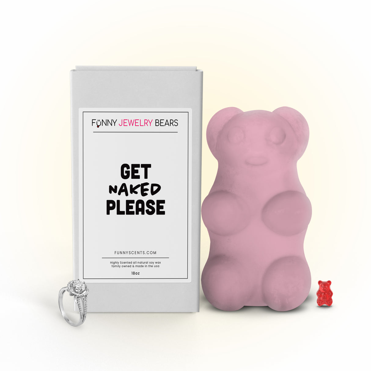 Get Naked Please Funny Jewelry Bear Wax Melts
