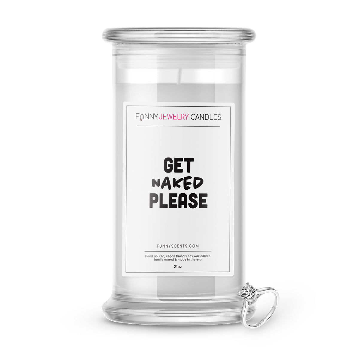 get naked please jewelry funny candle