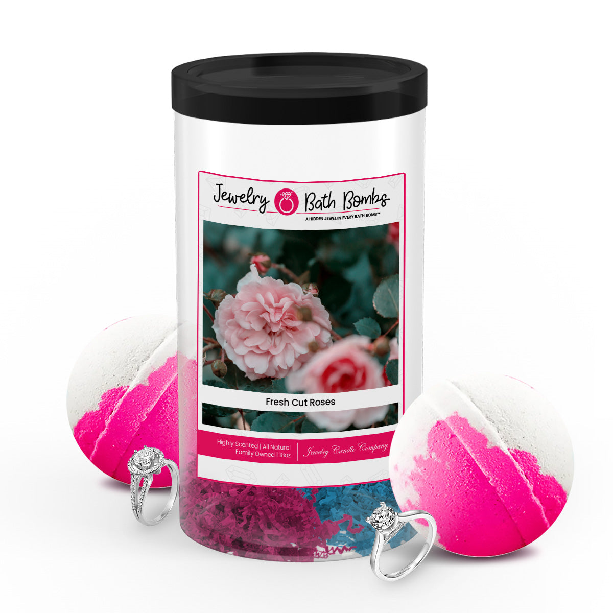 Fresh Cut Roses Jewelry Bath Bombs Twin Pack
