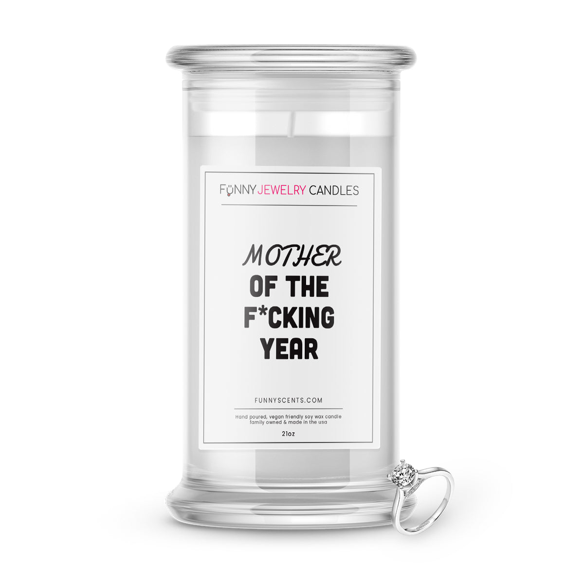 Mother of the F*cking year Jewelry Funny Candles