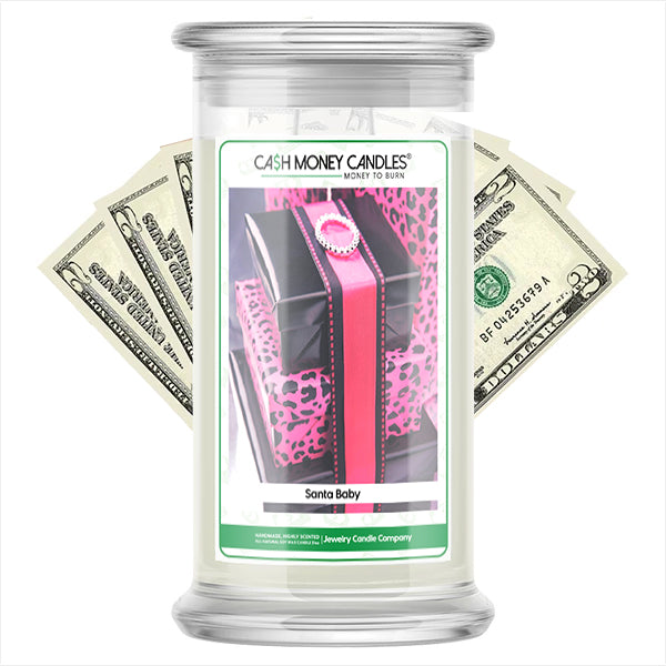 Santa Baby Cash Money Candles