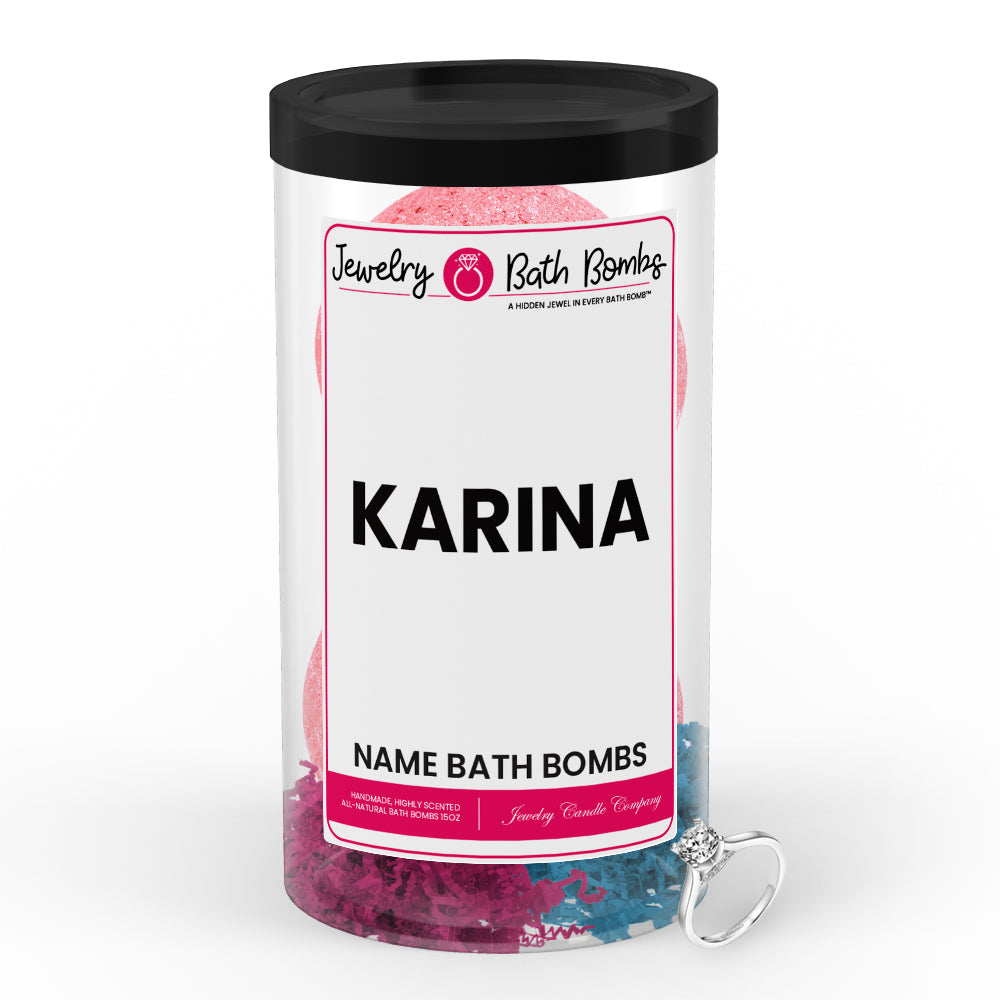 KARINA Name Jewelry Bath Bomb Tube