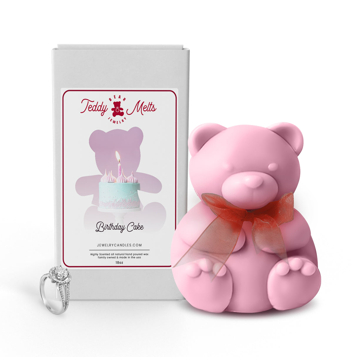 Birthday Cake GIANT Teddy Bear Jewelry Wax Melts
