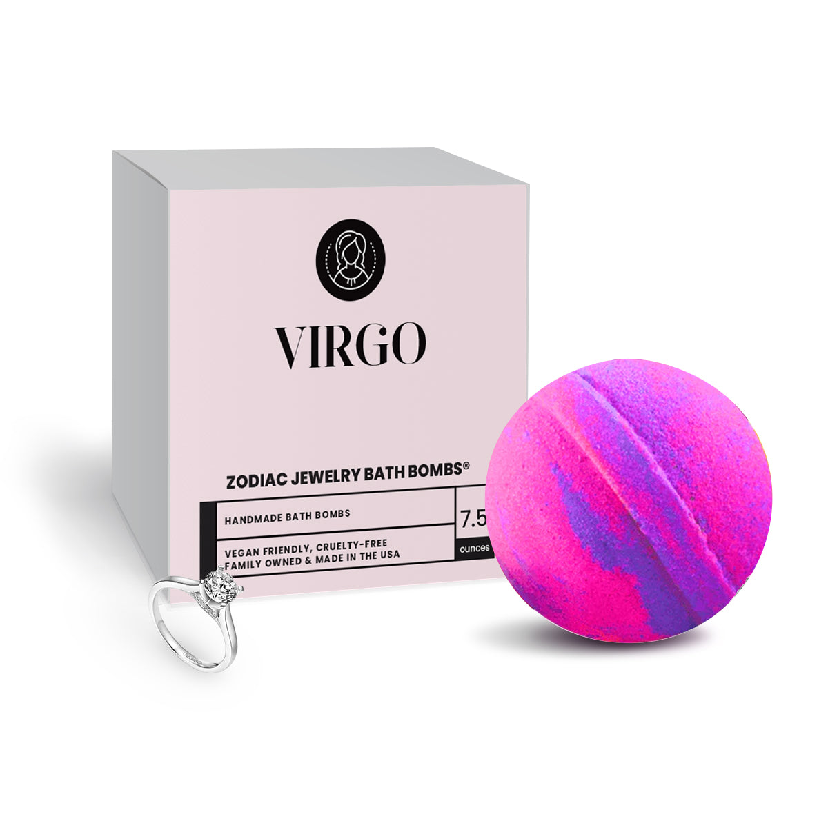 Virgo Zodiac Jewelry Bath Bomb