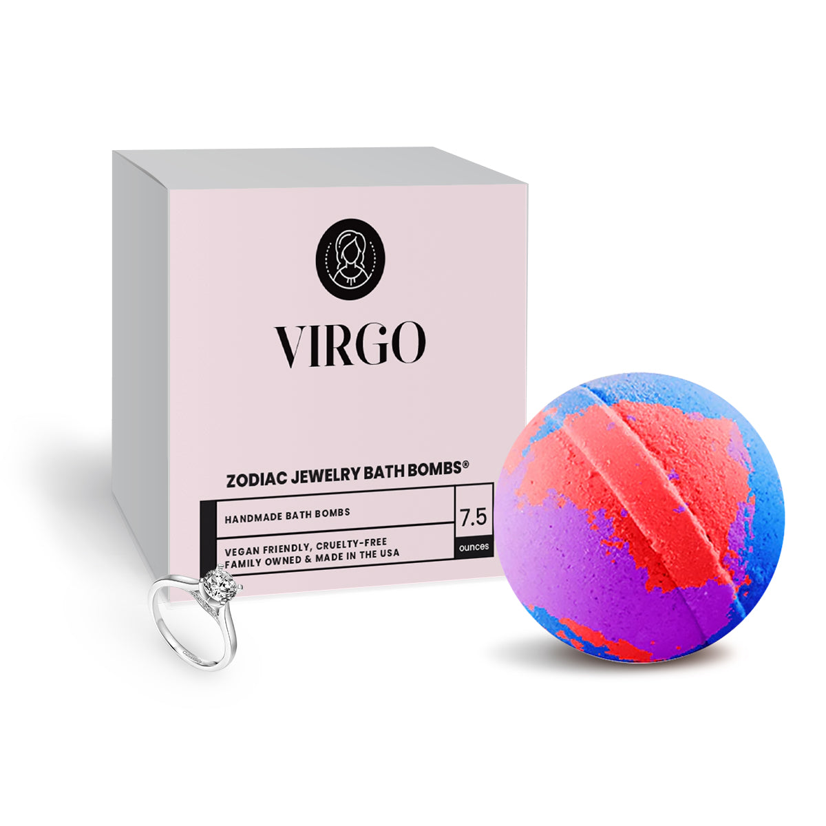 Virgo Zodiac Jewelry Bath Bomb