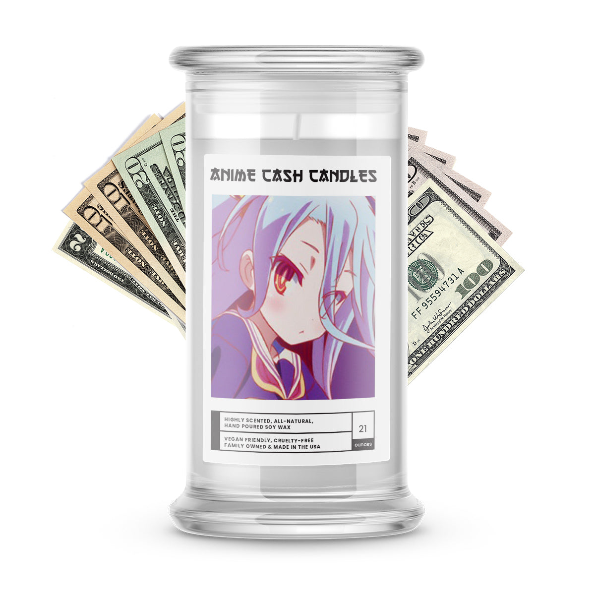 Shiro | Anime Cash Candle