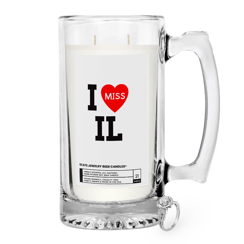 I miss IL State Jewelry Beer Candles