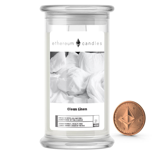 Clean Linen Ethereum Candles