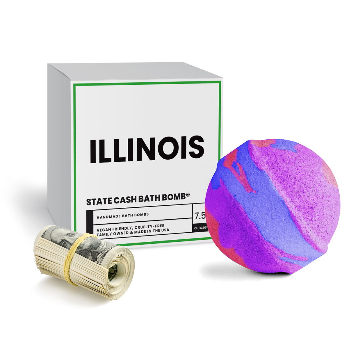 Illinois State Cash Bath Bomb