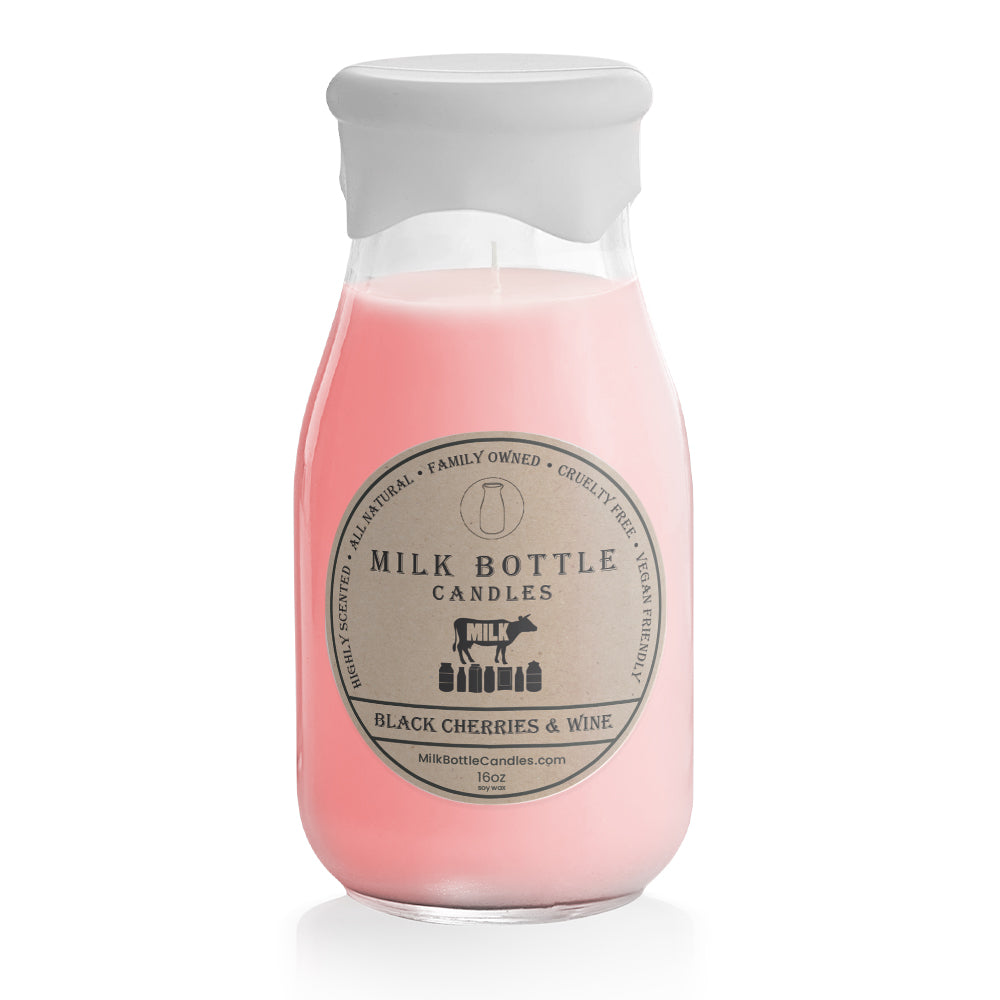 Black Cherries & Wine - Milk Bottle Candles