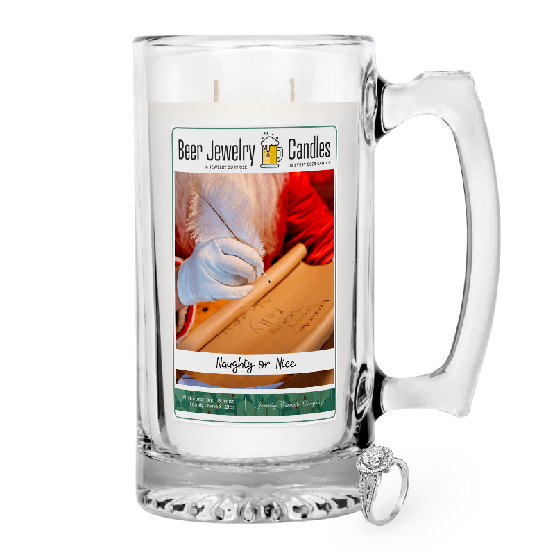 Naughty or Nice Beer Jewelry Candle