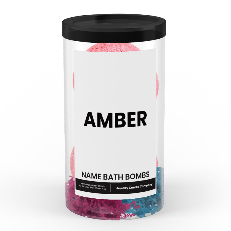 AMBER Name Bath Bomb Tube
