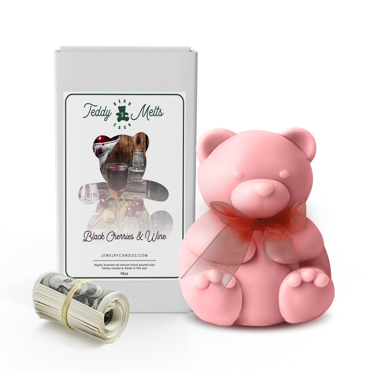 Black Cherrise & Wine Cash Money GIANT Teddy Bear Wax Melts
