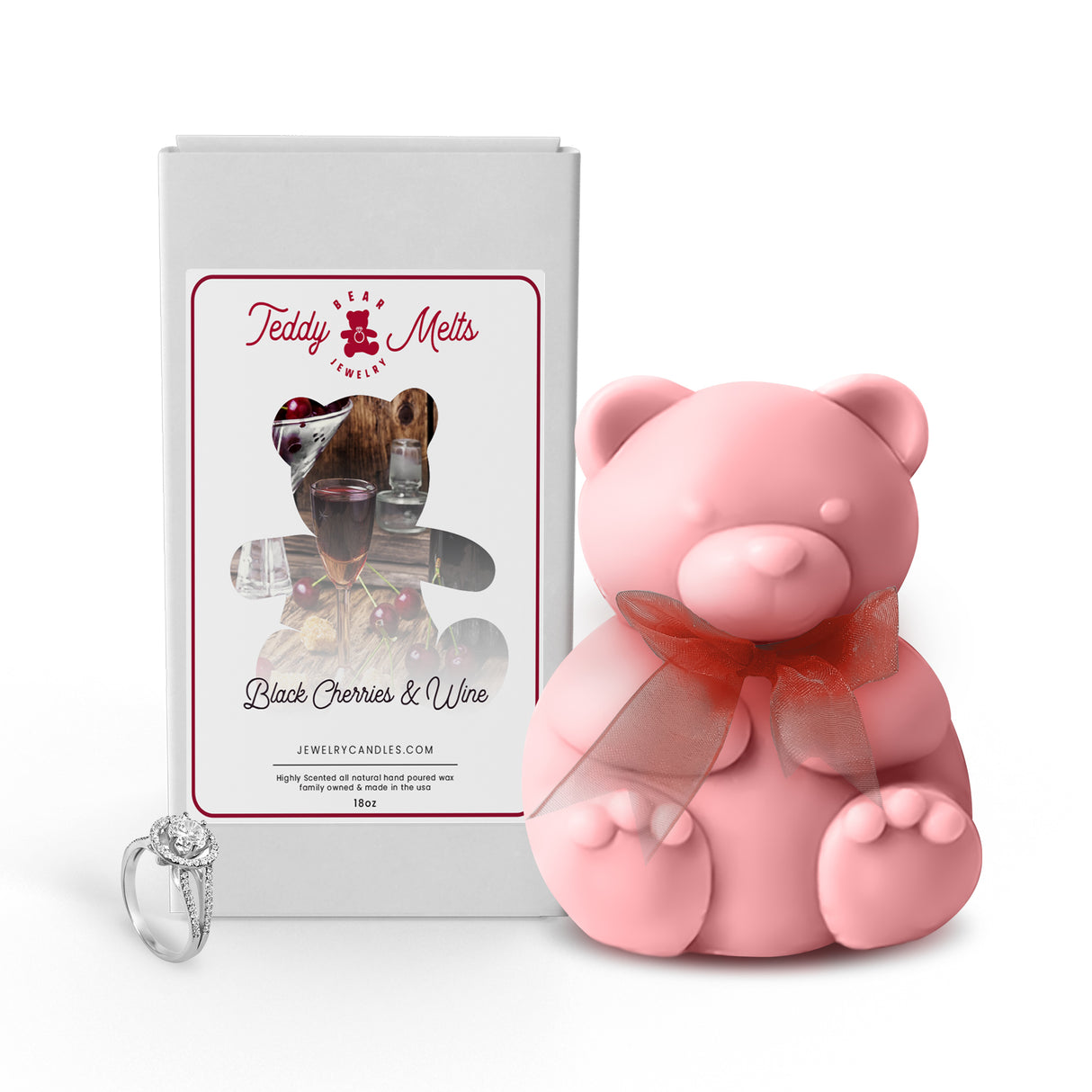 Black Cherries & Wine GIANT Teddy Bear Jewelry Wax Melts